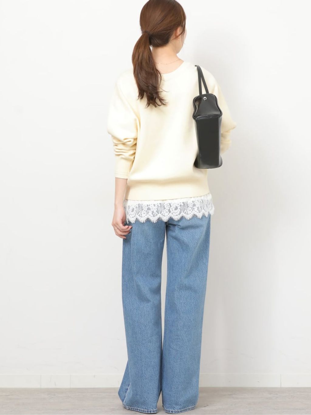 ウォッシャブルニットジャージー2WAYプルオーバーのコーディネート