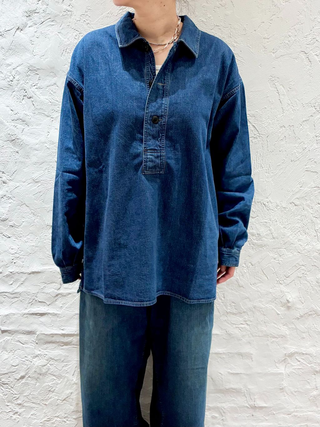 ジャケット・アウター chimala journal standard luxe US NAVY chimala】 US NAVY DENIM TROUSERSのコーディネートスナップ（H.M