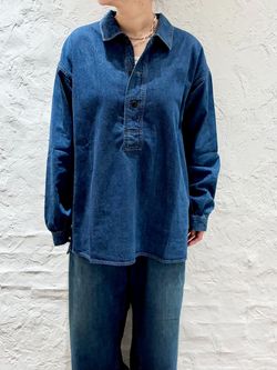 chimala】 US NAVY DENIM TROUSERSのコーディネートスナップ（H.M