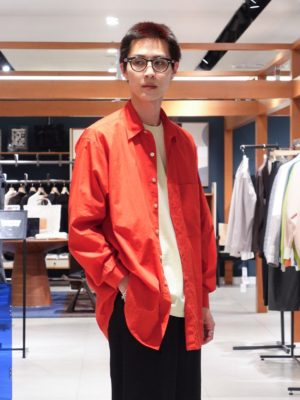 25AW オーラリーAURALEE Gauge Sheer タンクトップ 赤 AURALEE Red Super High Gauge Sheer Tank Top Auralee