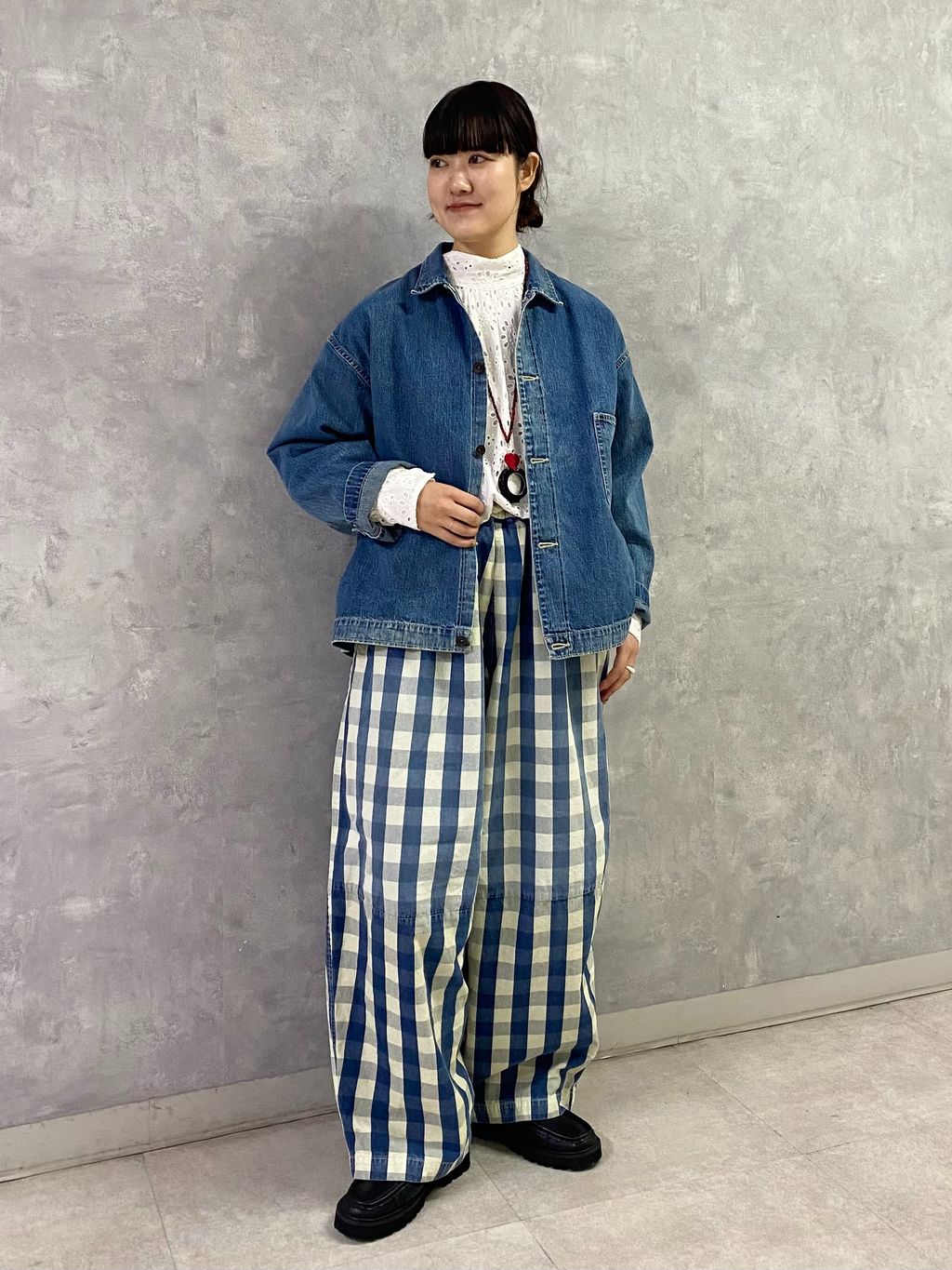 chimala】for luxe DENIM SHIRT JACKET（045）のコーディネート