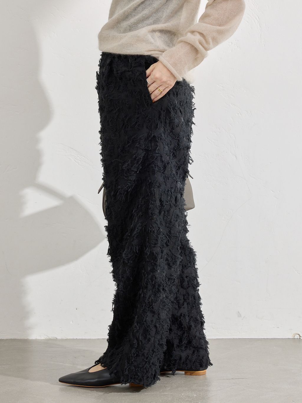 カットジャガードパンツのコーディネートスナップ（Suzy）｜IENA