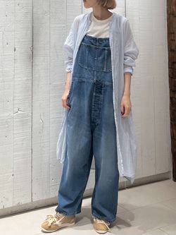 12OZデニム ペインターオーバーオールのコーディネートスナップ（K.M