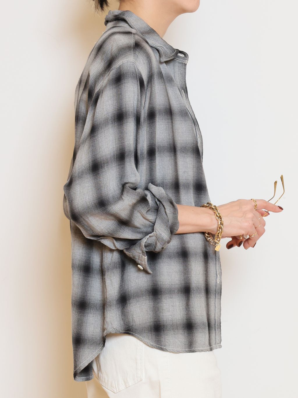 REMI RELIEF/レミレリーフ】 REMI RELIEF RAYON チェックシャツの