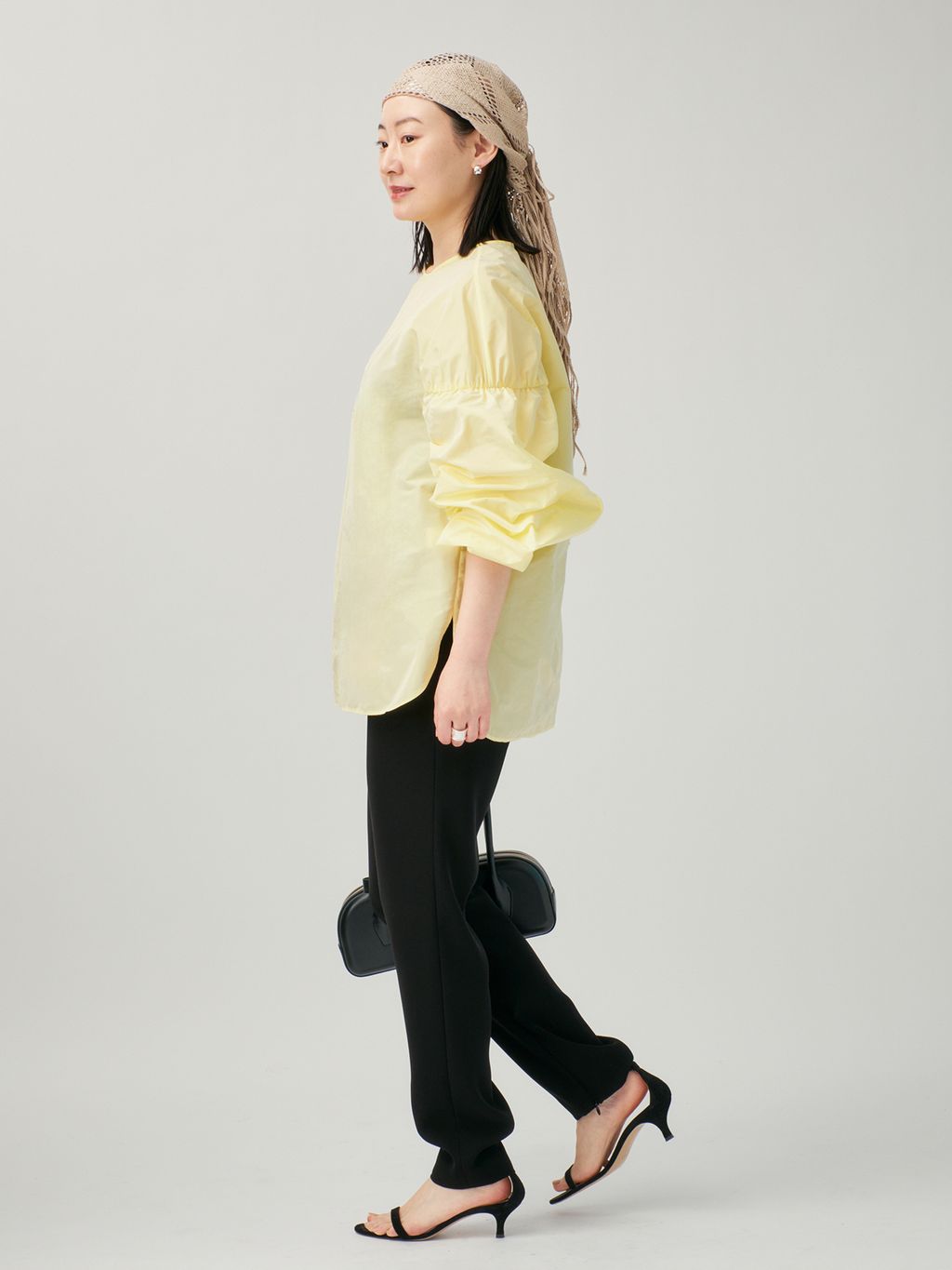 予約》SAQUI サキ Lemon Taffeta ブラウス 26SS12のコーディネート