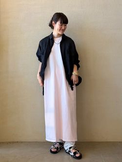 サキソニーチェック サルエルパンツのコーディネートスナップ（A.S