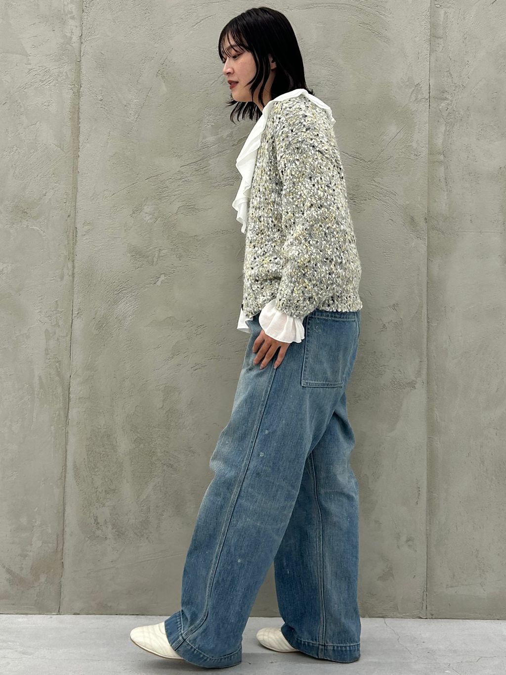 追加9》手洗い可 / ポコポコヤーンミックス2WAYカーディガンの