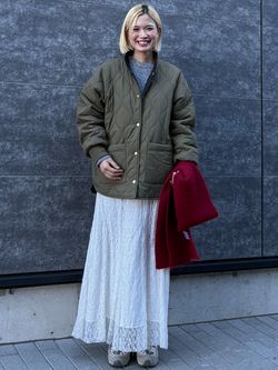 追加》ウォッシャブル / キルティングリバーシブルブルゾンの