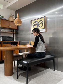 大型商品》PORTO FLAT BENCH black ポルト フラットベンチ（チェア