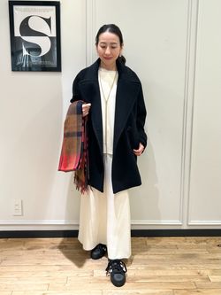 今季新品Spick&SpanS160ビーバーPコート黒36 Spick & Span｜《追加》S160