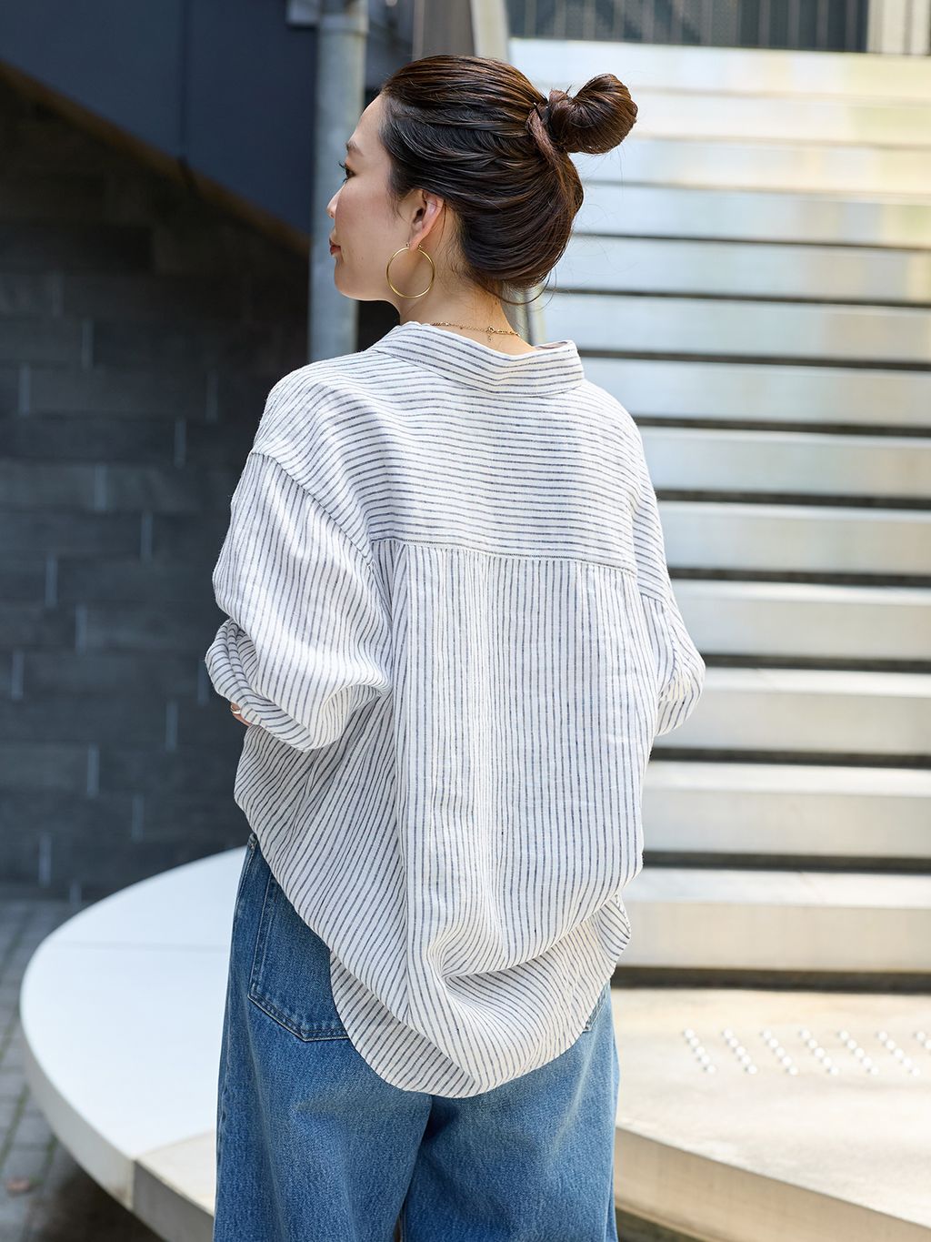 追加2予約》《S/Mサイズ展開》手洗い可 / 2WAYフレンチリネンシャツの