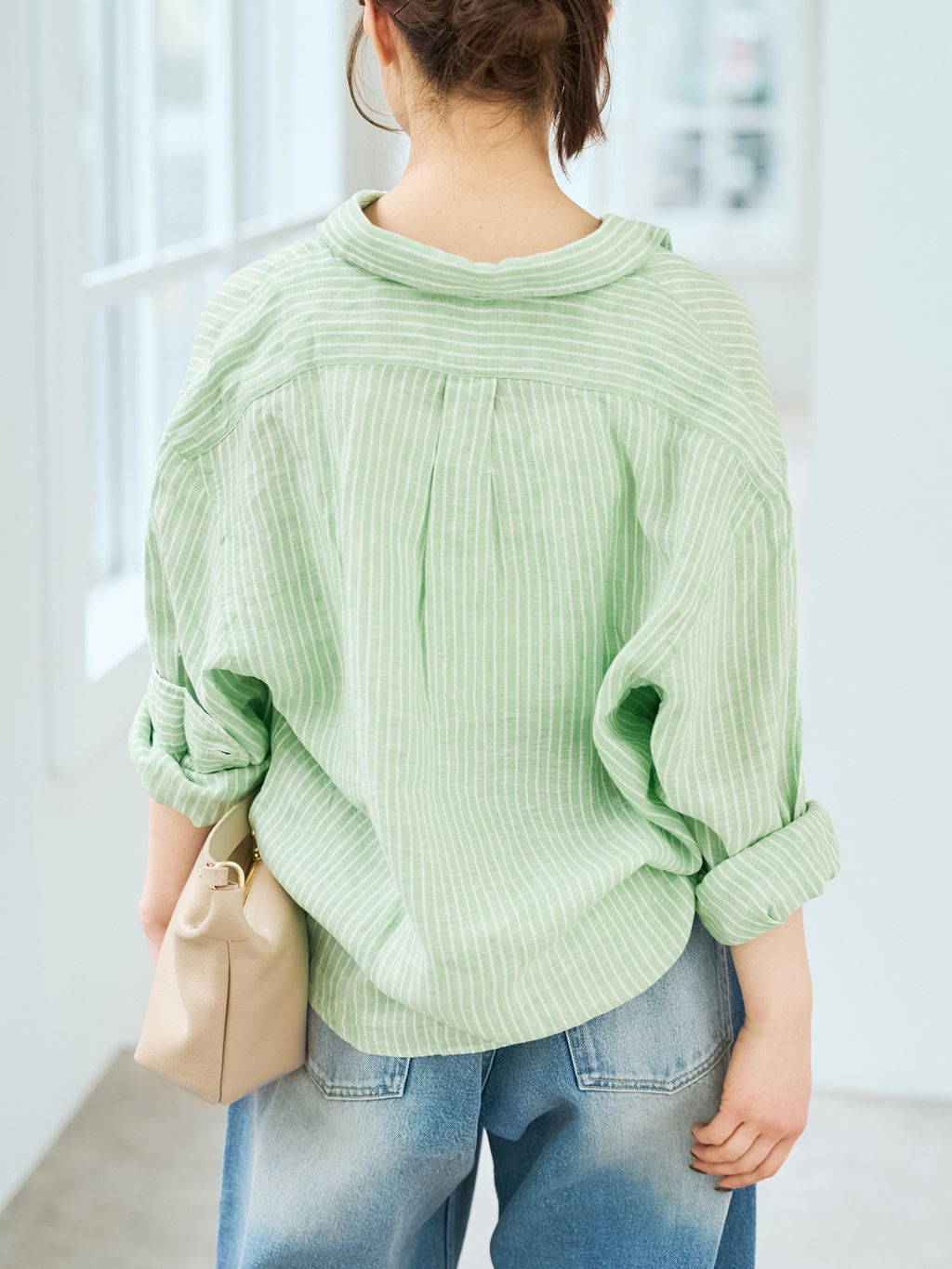 POLO RALPH LAUREN/ポロ ラルフ ローレン LINEN STRIPE SPORT SHIRTSの