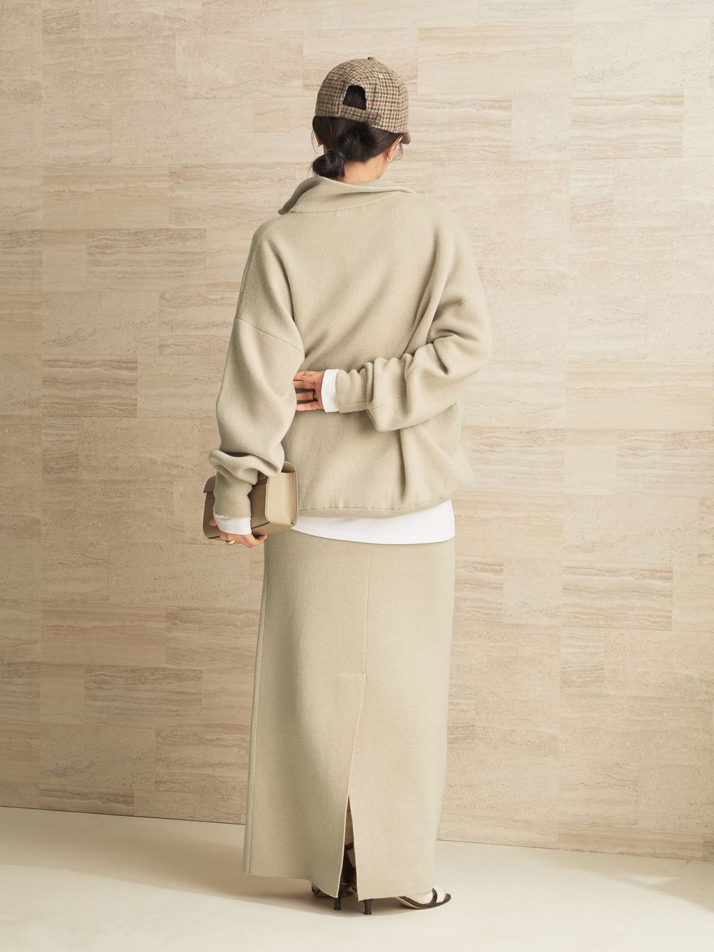 一部店舗・WEB限定》スムース ハーフ Zip ニットのコーディネート