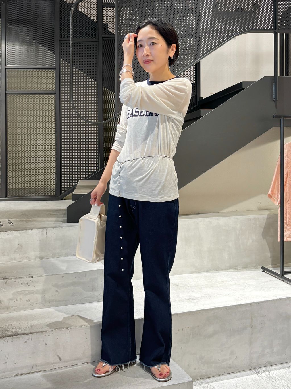 BLACK シアーリンガーTシャツのコーディネートスナップ（fujii）｜IENA