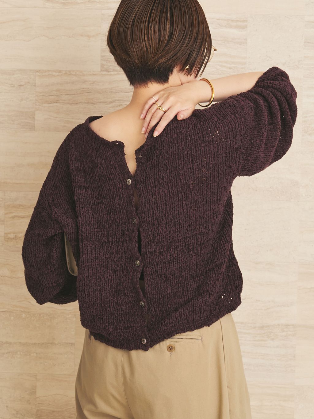 一部店舗・WEB限定追加予約》Fringe yarn カーディガン 3の