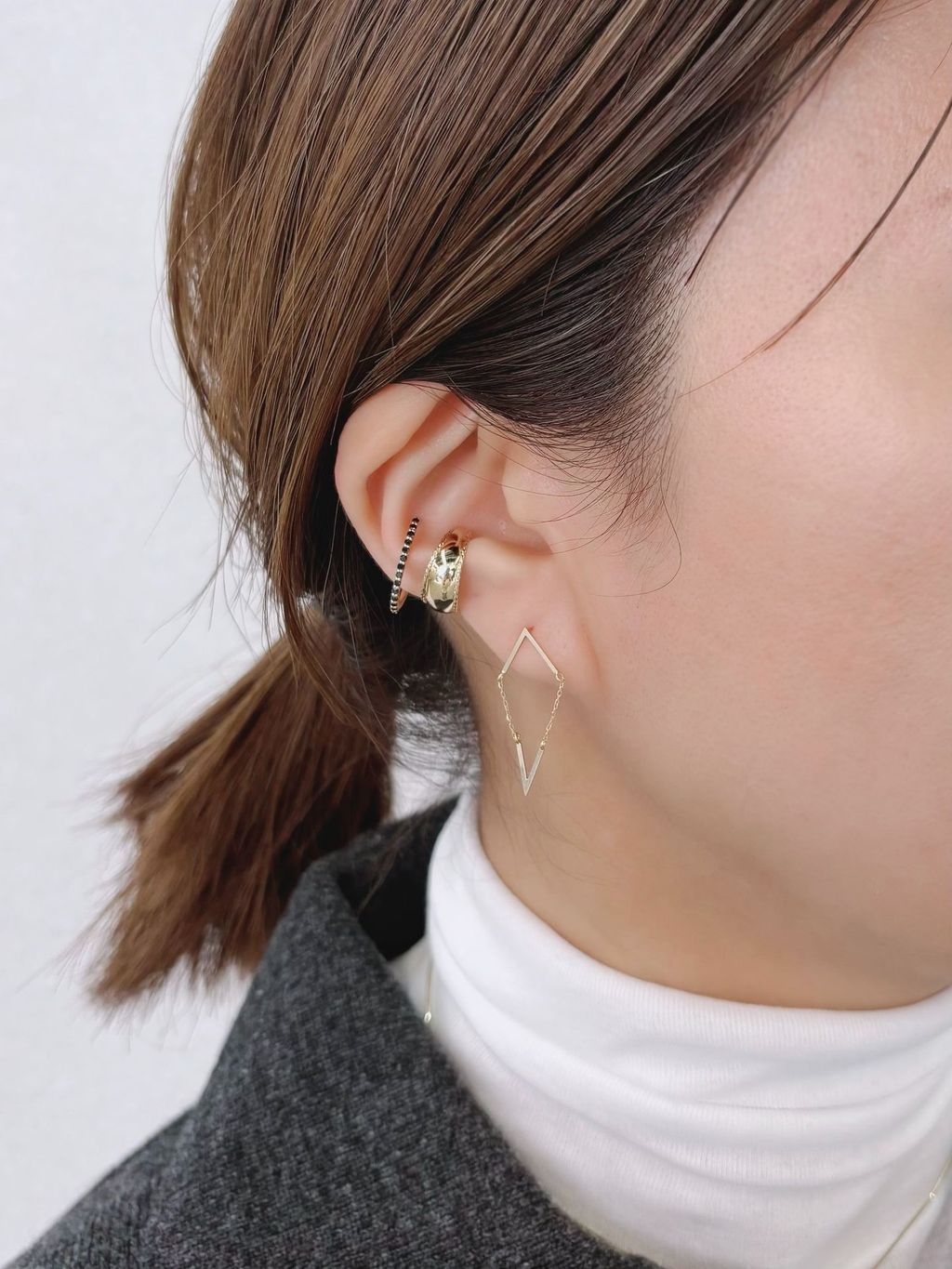 クロスダイヤリング K10のコーディネートスナップ（kei）｜Lilas（リラ