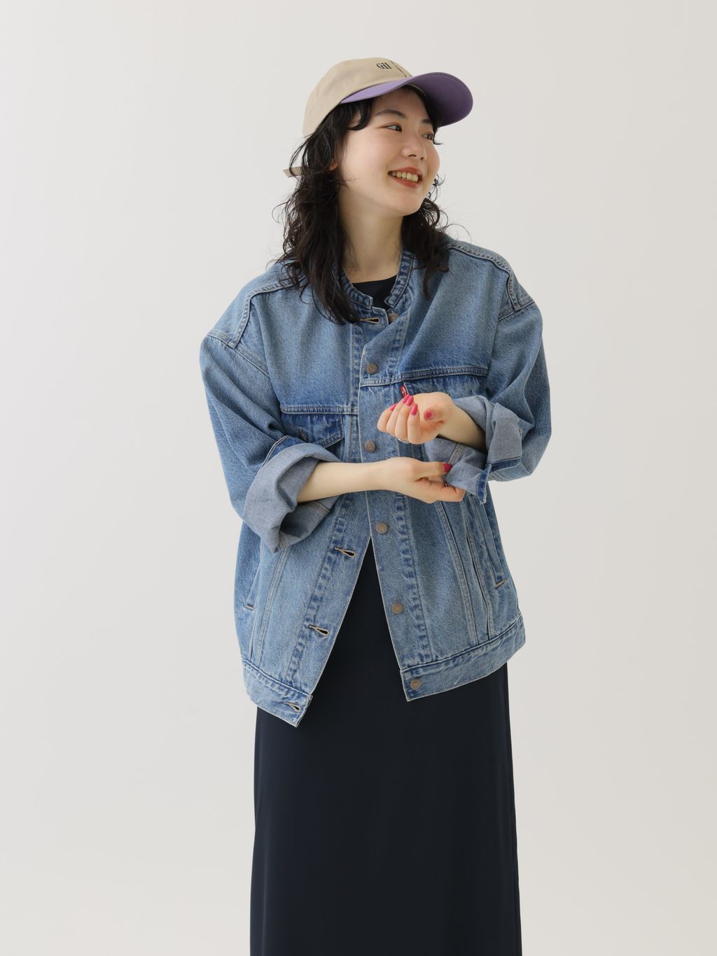 別注【LEVI'S】COLLARLESS XL TRUCKER：デニムジャケットの