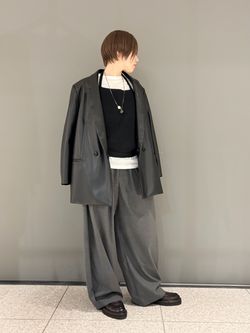 スパイラルジャージプルオーバーのコーディネートスナップ（M.K