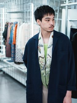 Cale (カル) 別注 ウオーターツイストリネン シャツジャケットの