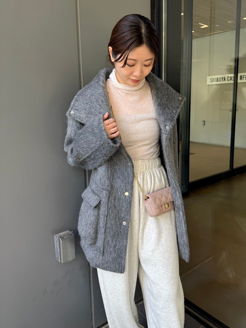 shaggy coat 2024年 ネイビー EDIT FOR LULU shaggy coat 2024年