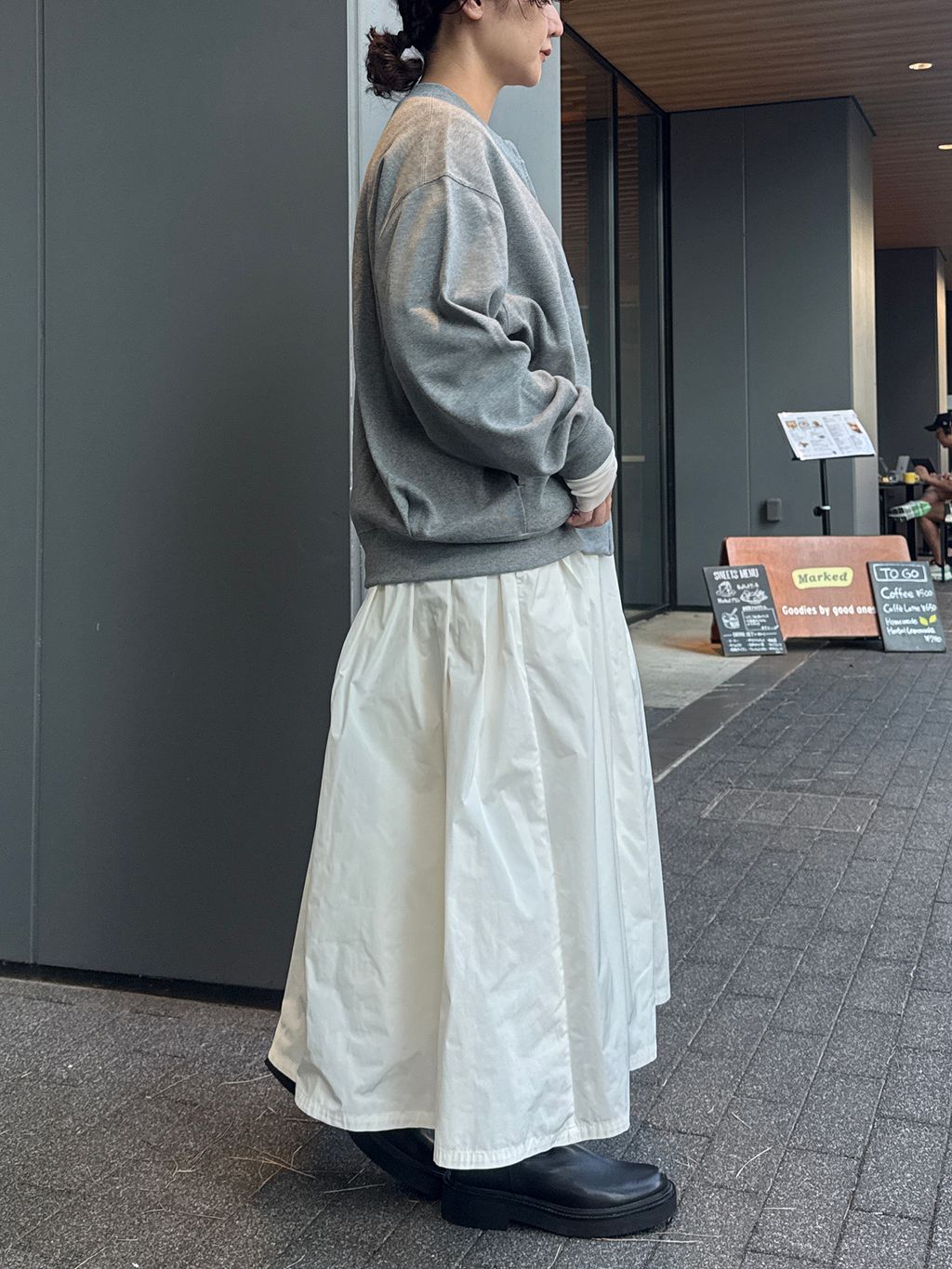 WEB限定/追加》ダブルZIP クルーネックカーディガンのコーディネート