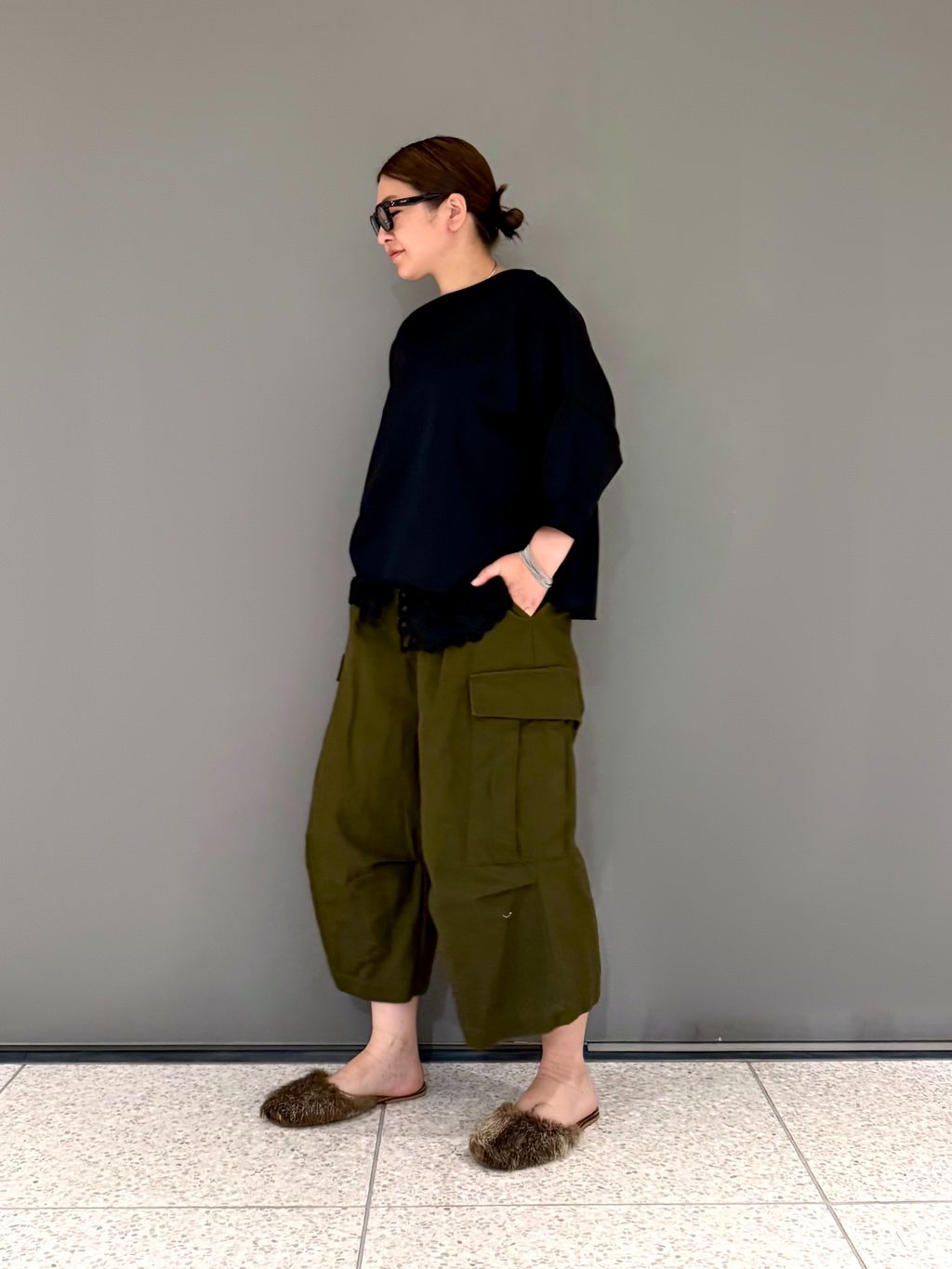standard journal sj カーゴパンツ YOKE オックスワッシャー カーゴパンツのコーディネートスナップ（R.Y