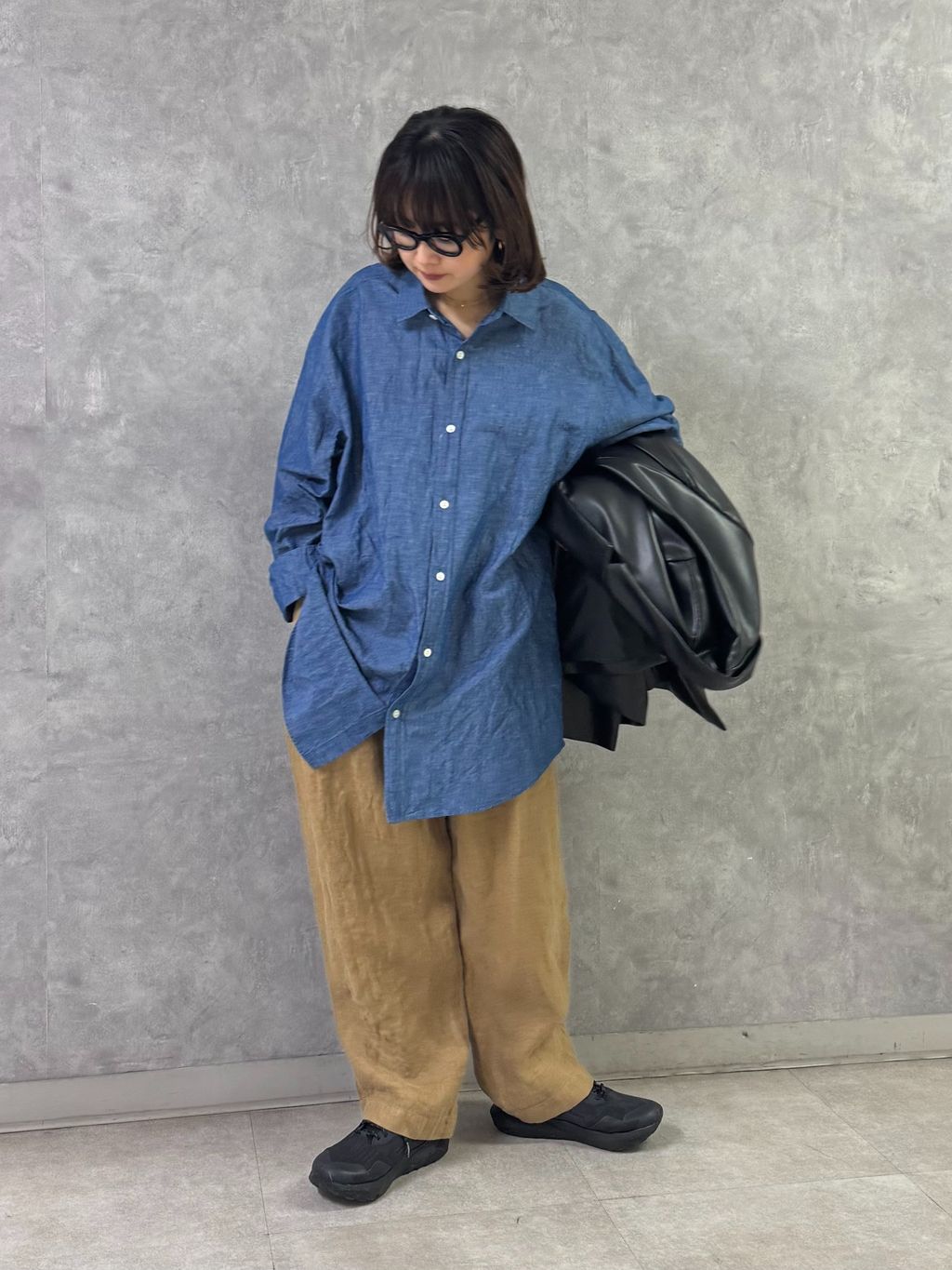journal standard luxe CLシャンブレーPlainシャツ CLシャンブレー Plainシャツのコーディネートスナップ（A.O）｜journal