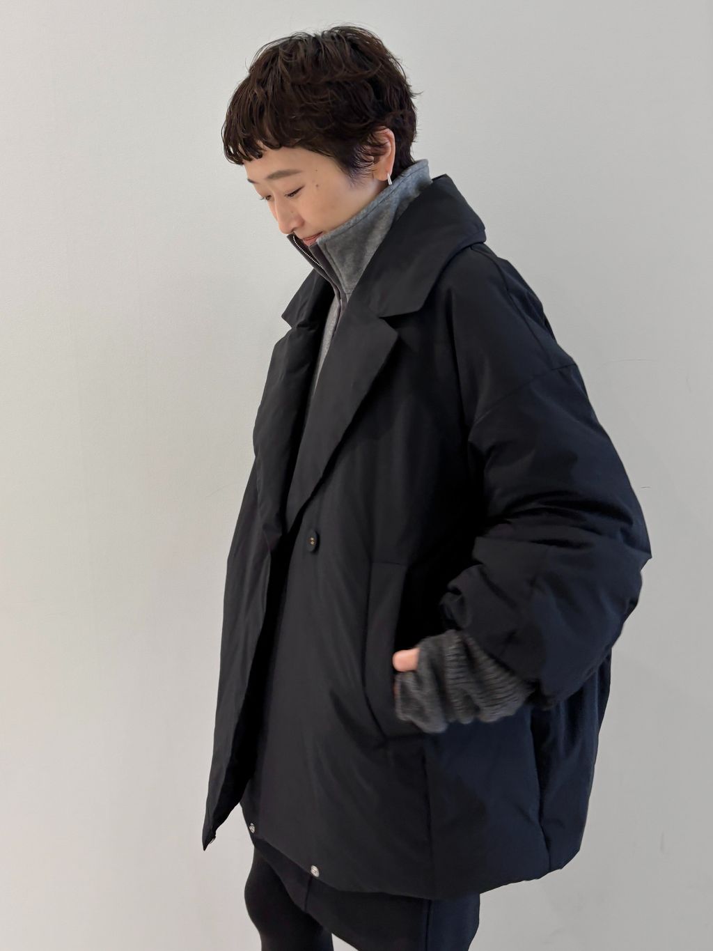 追加2》ARTIROSA撥水テイラーコクーンダウンのコーディネートスナップ