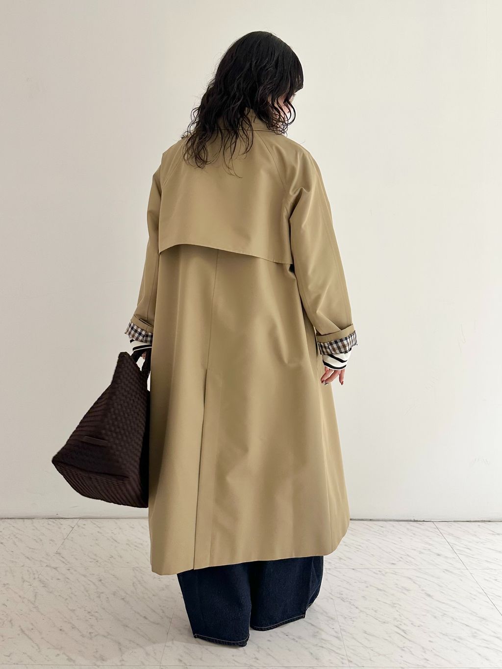 Whim Gazette◆ステンカラーコート 金子綾さん着用 金子綾さん着用】【別注】Aquascutum×LESSAGE ステンカラーコートの
