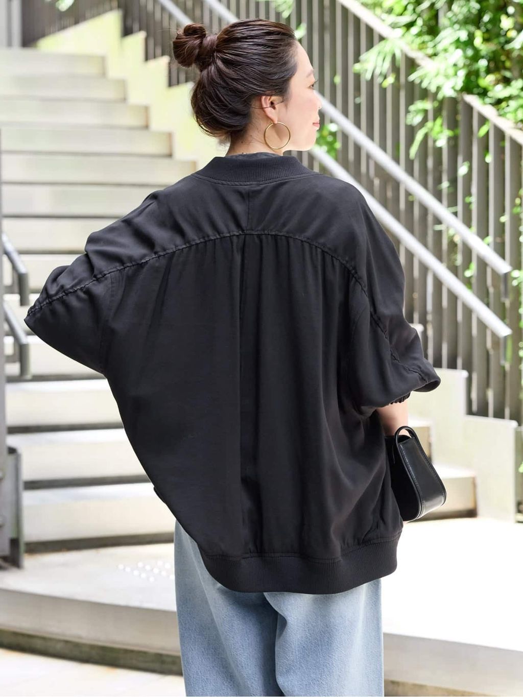 追加予約》レーヨンツイルブルゾンのコーディネートスナップ（Mayu
