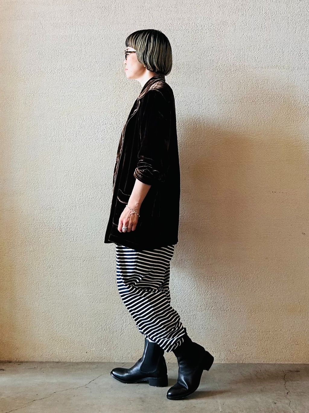 STURLINI 】BACK SIDE ZIP BOOTSのコーディネートスナップ（E.O