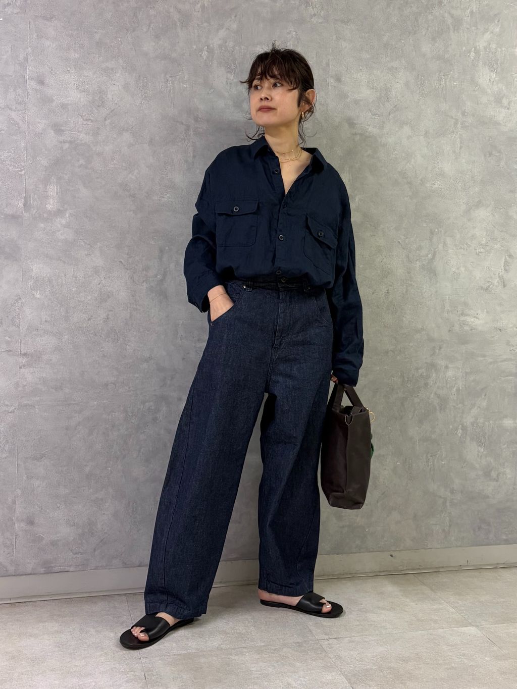 美品　2026 ジャーナルスタンダード　Tabbyリネン シャツブルゾン Tabbyリネン シャツブルゾンのコーディネートスナップ（A.O）｜journal
