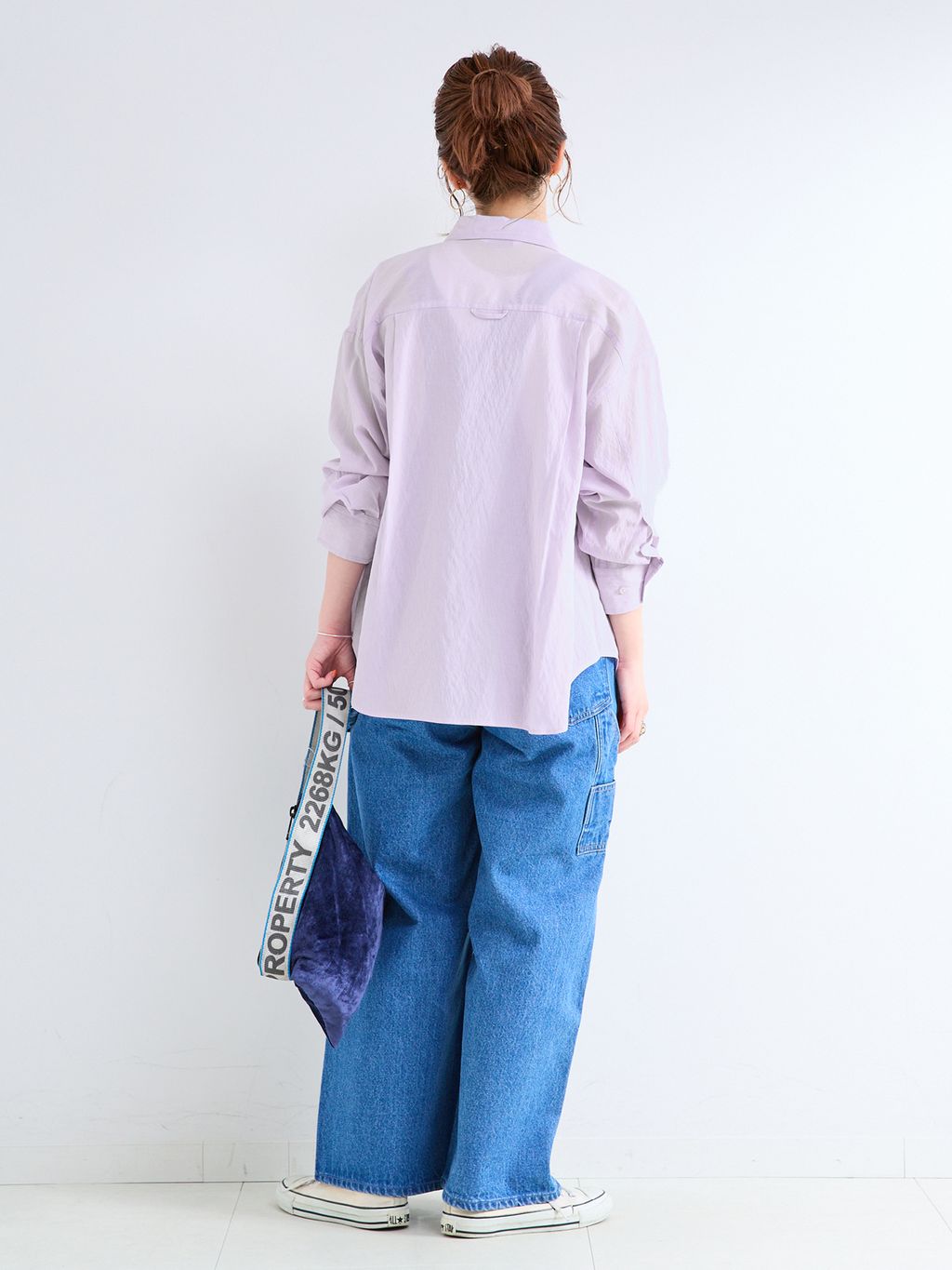 予約》手洗い可 / シアーヘザーオーバーシャツのコーディネート