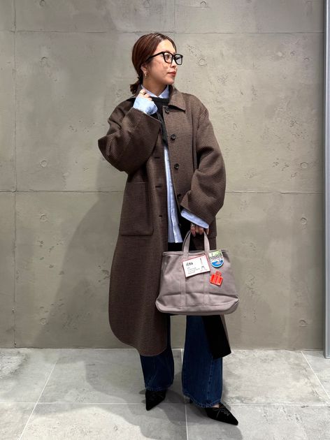 LA TORRE チェックコートのコーディネートスナップ（yumi）｜IENA