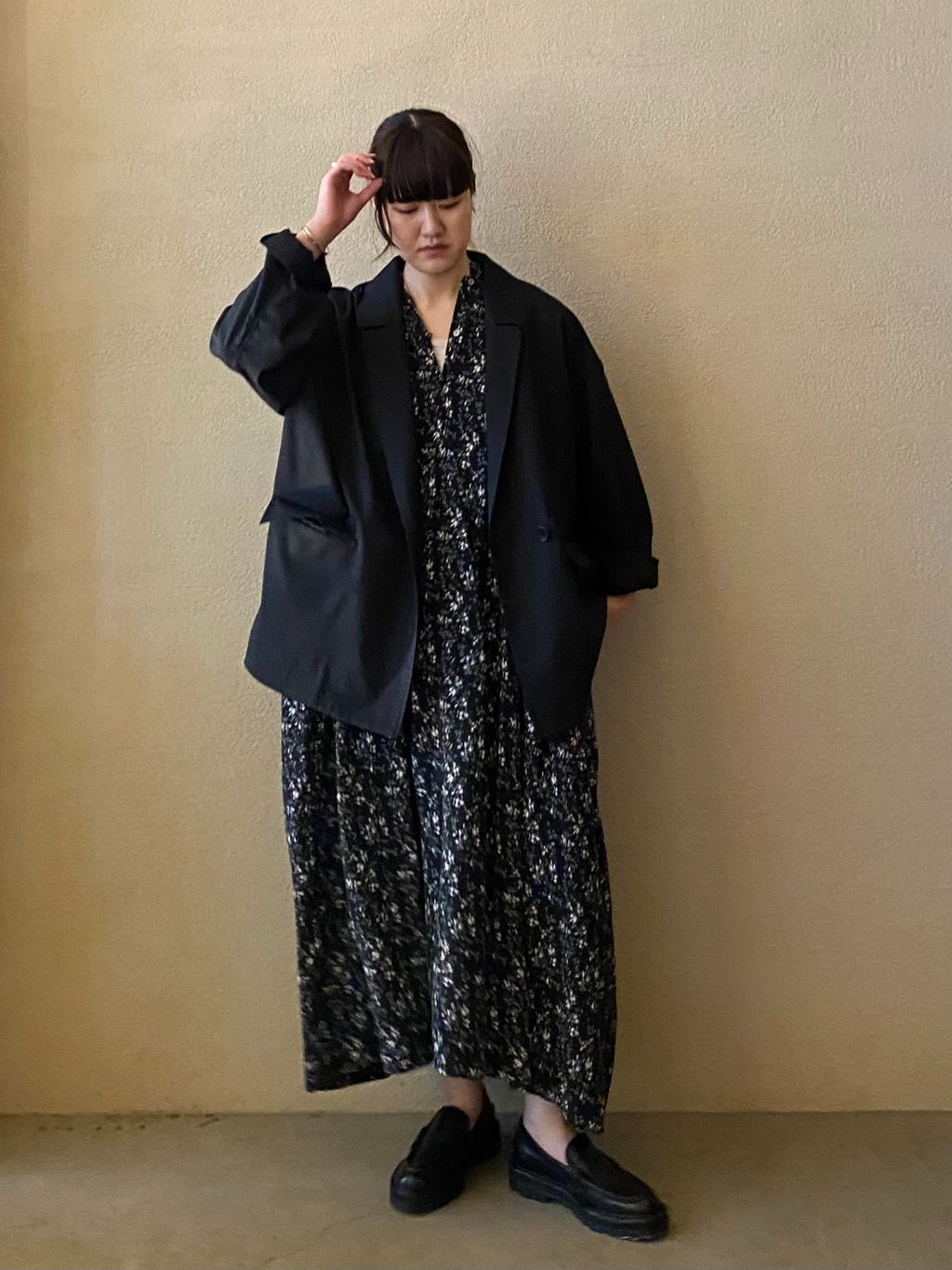 美品✨ ジャーナルスタンダードラックス フラワー ample花柄　ワンピース フラワー ampleプルワンピースのコーディネートスナップ（A.S