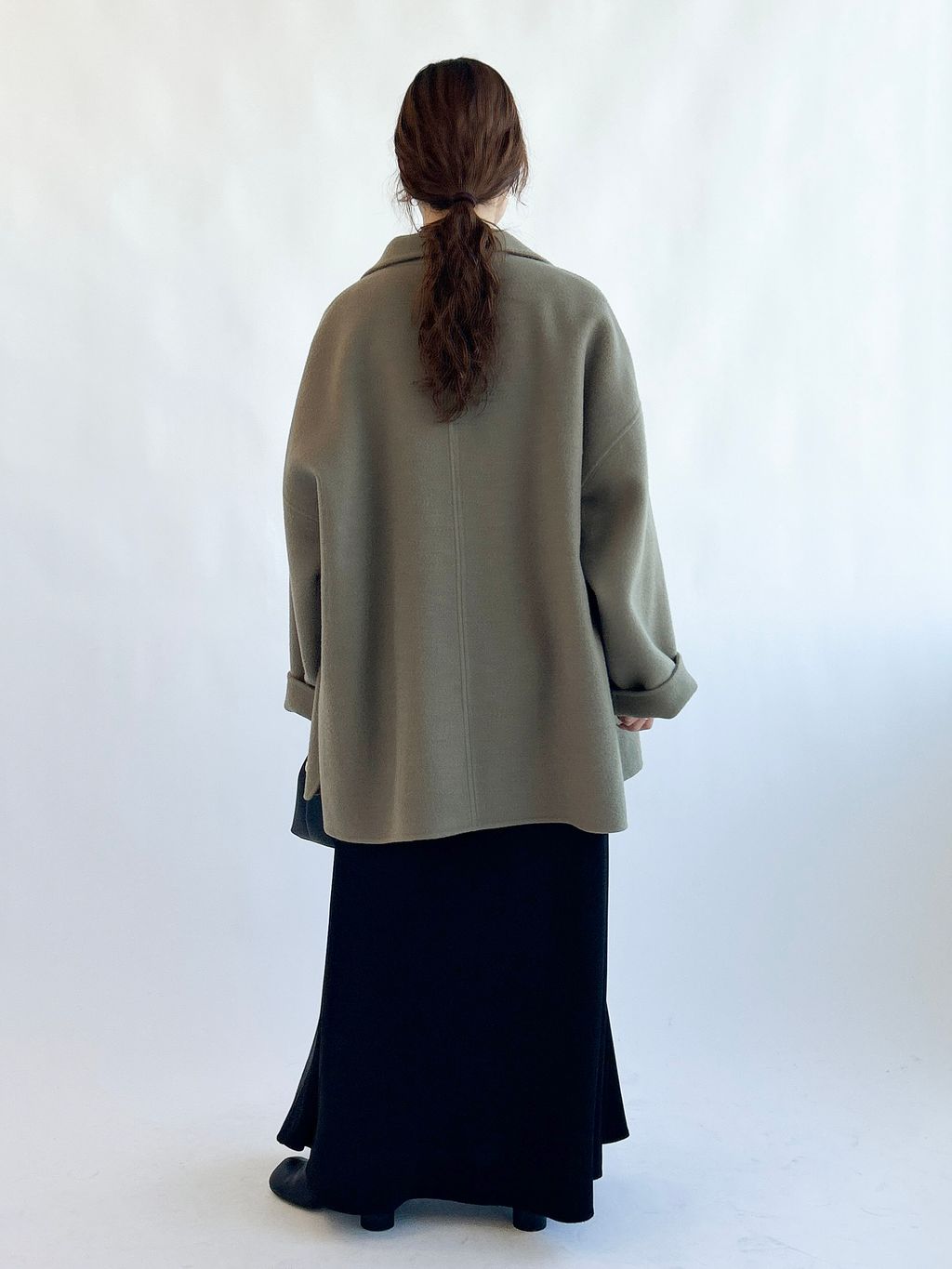 WEB限定/追加予約2》souple woolダブルフェイススタンドコートの