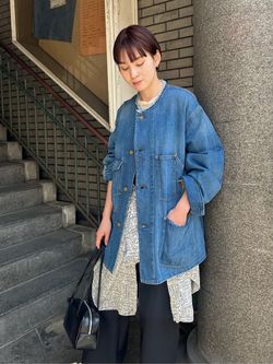 “journal standard luxe”デニムカバーオール 追加》デニムカバーオールのコーディネートスナップ（RIKA）｜JOURNAL