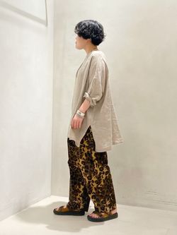 エアリネンボートネック-ブラウスのコーディネートスナップ（MM