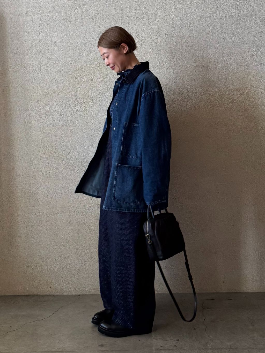 ツィード サスペンダーパンツのコーディネートスナップ（Y.S