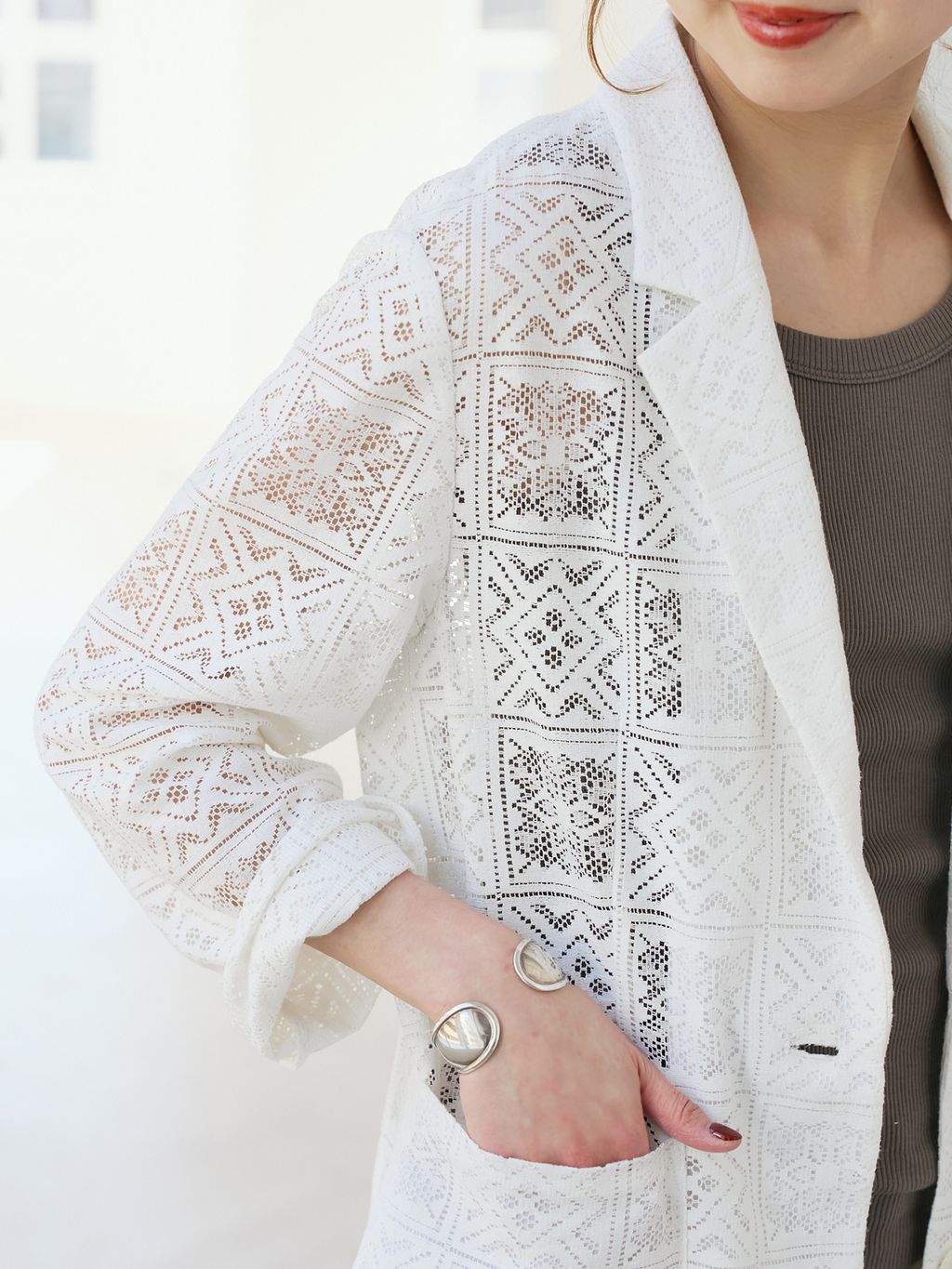 新色有り / 追加予約》甘撚テレコアメスリタンクのコーディネート