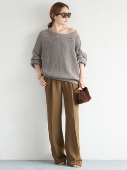 Lily Linen アゼ プルオーバーのコーディネートスナップ（MIZU