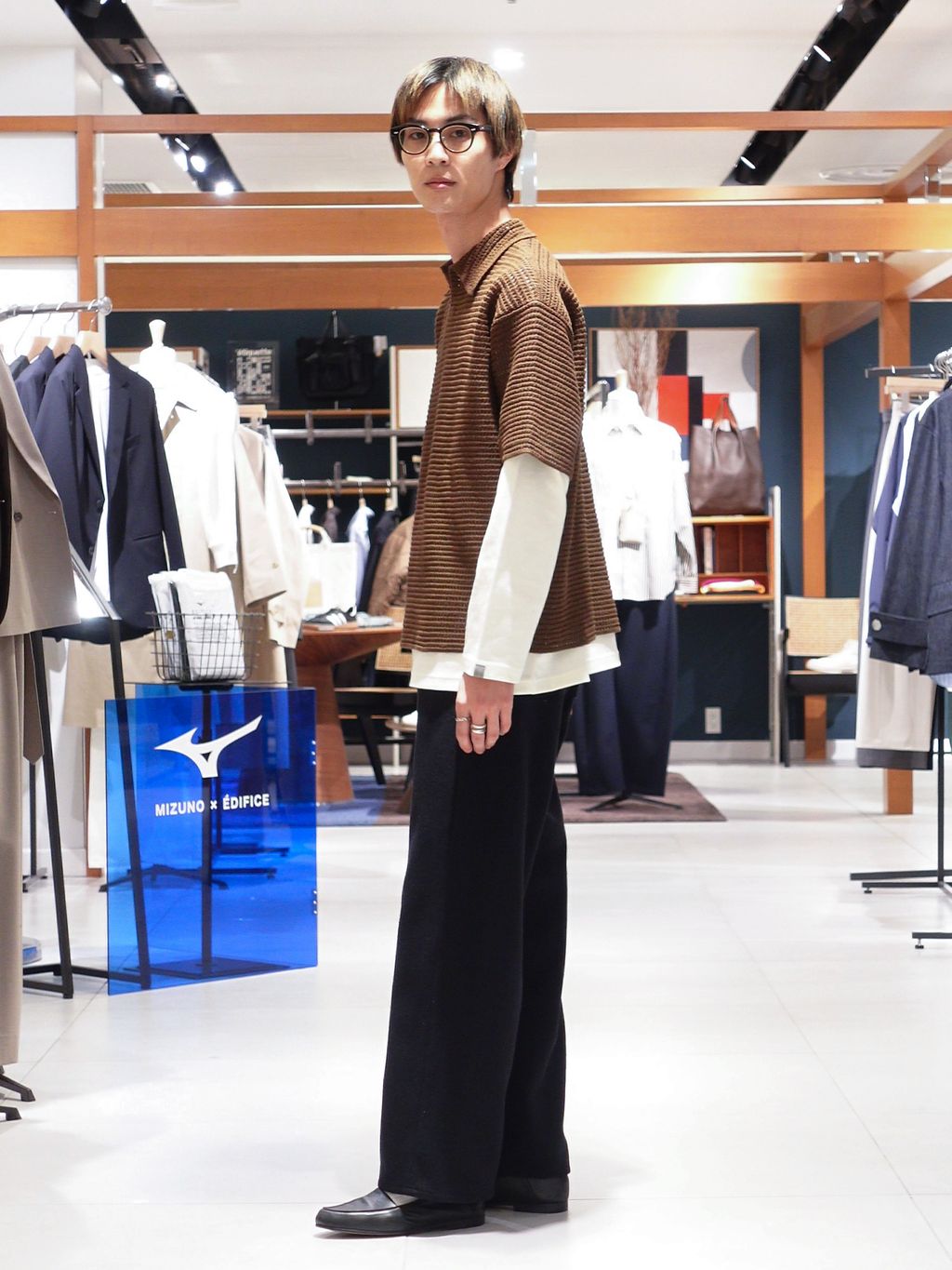 AURALEE (オーラリー) TUSSAH SILK COTTON MESH KNIT SKIPPER POLOの