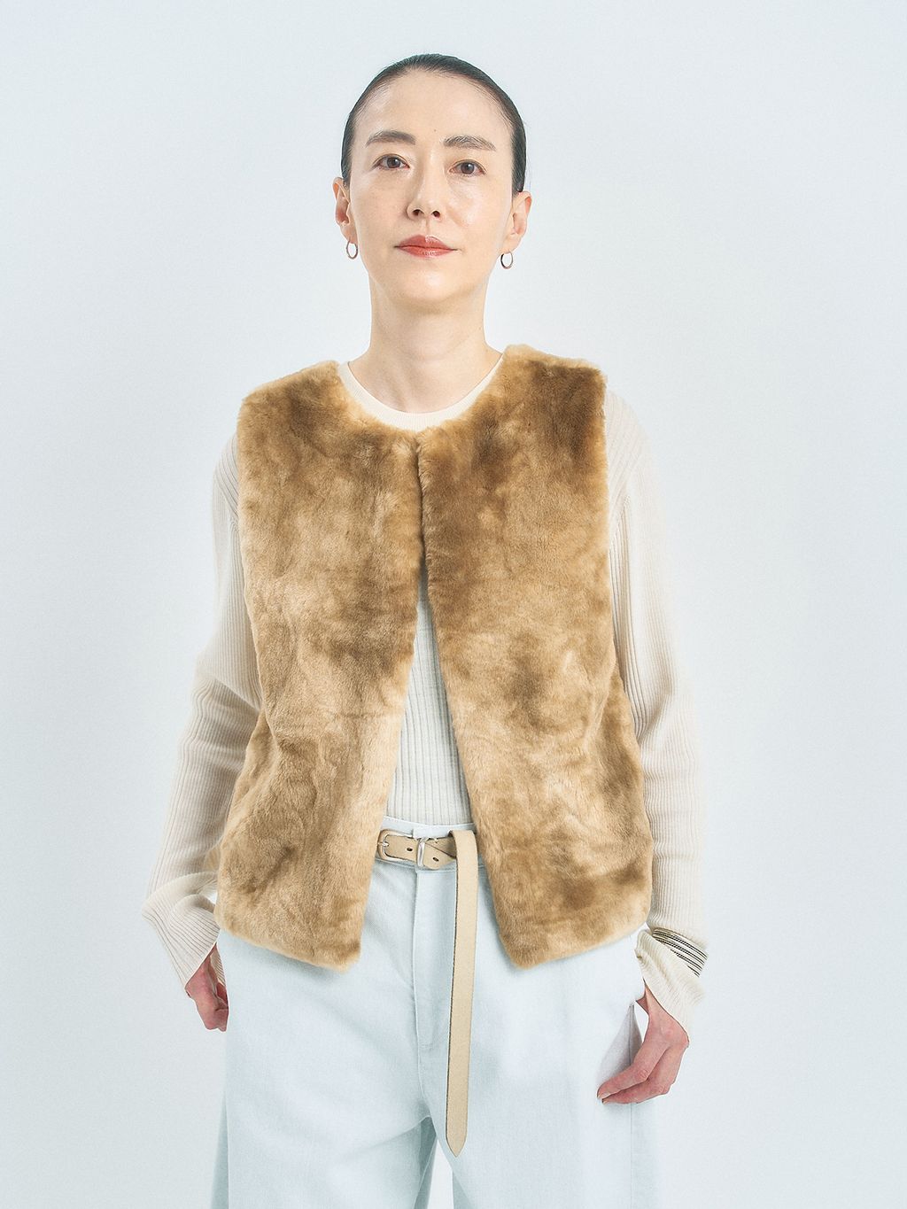 CALMER FUR VEST / ファーベスト FUR VEST / ファーベストのコーディネートスナップ（Y.M）｜CALMER