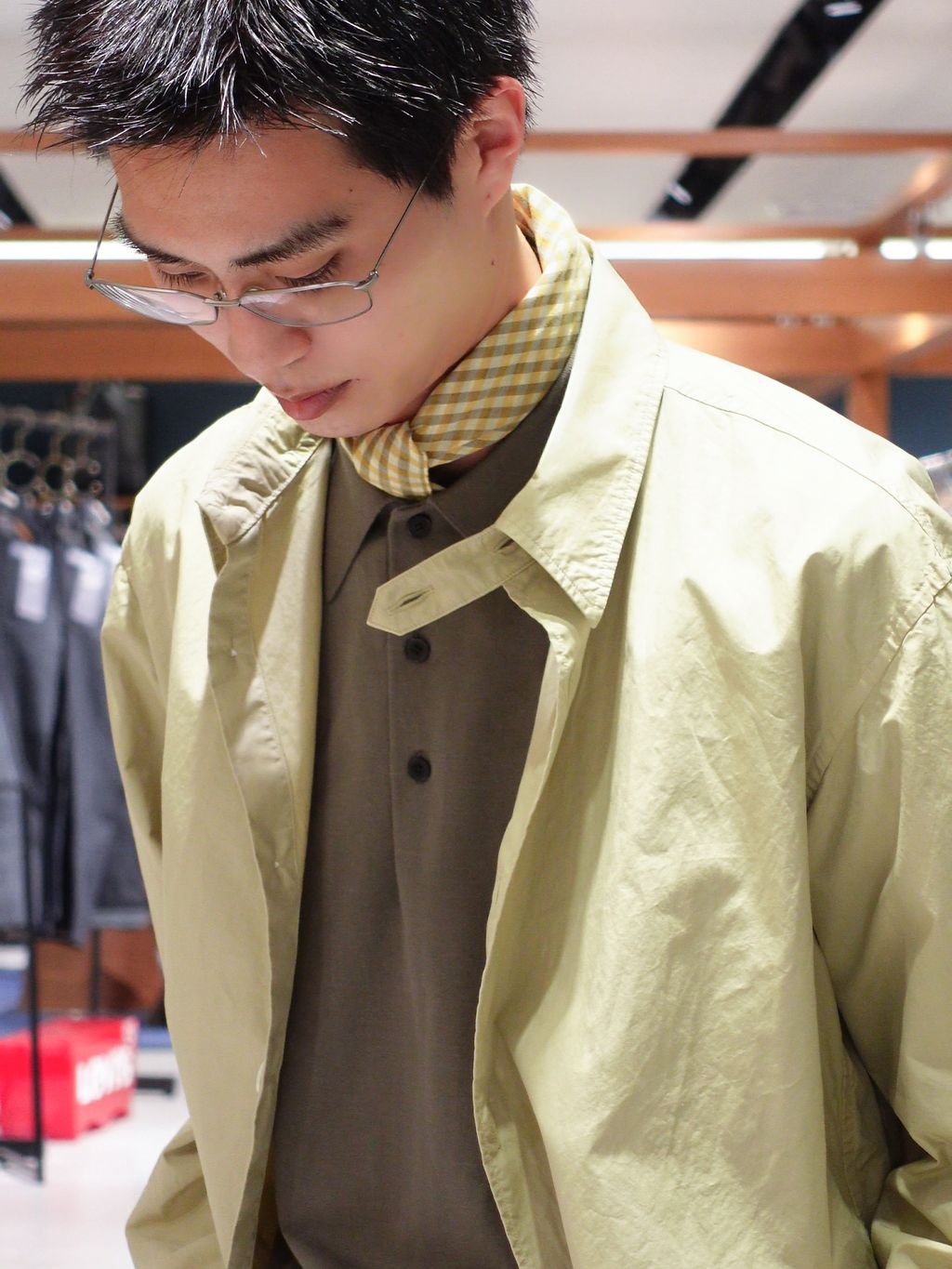 オーラリー  20SS スウェット エディフィス別注 AURALEE (オーラリー) GARMENT-DYED FINX SHUTTLE WEATHER SHIRTの