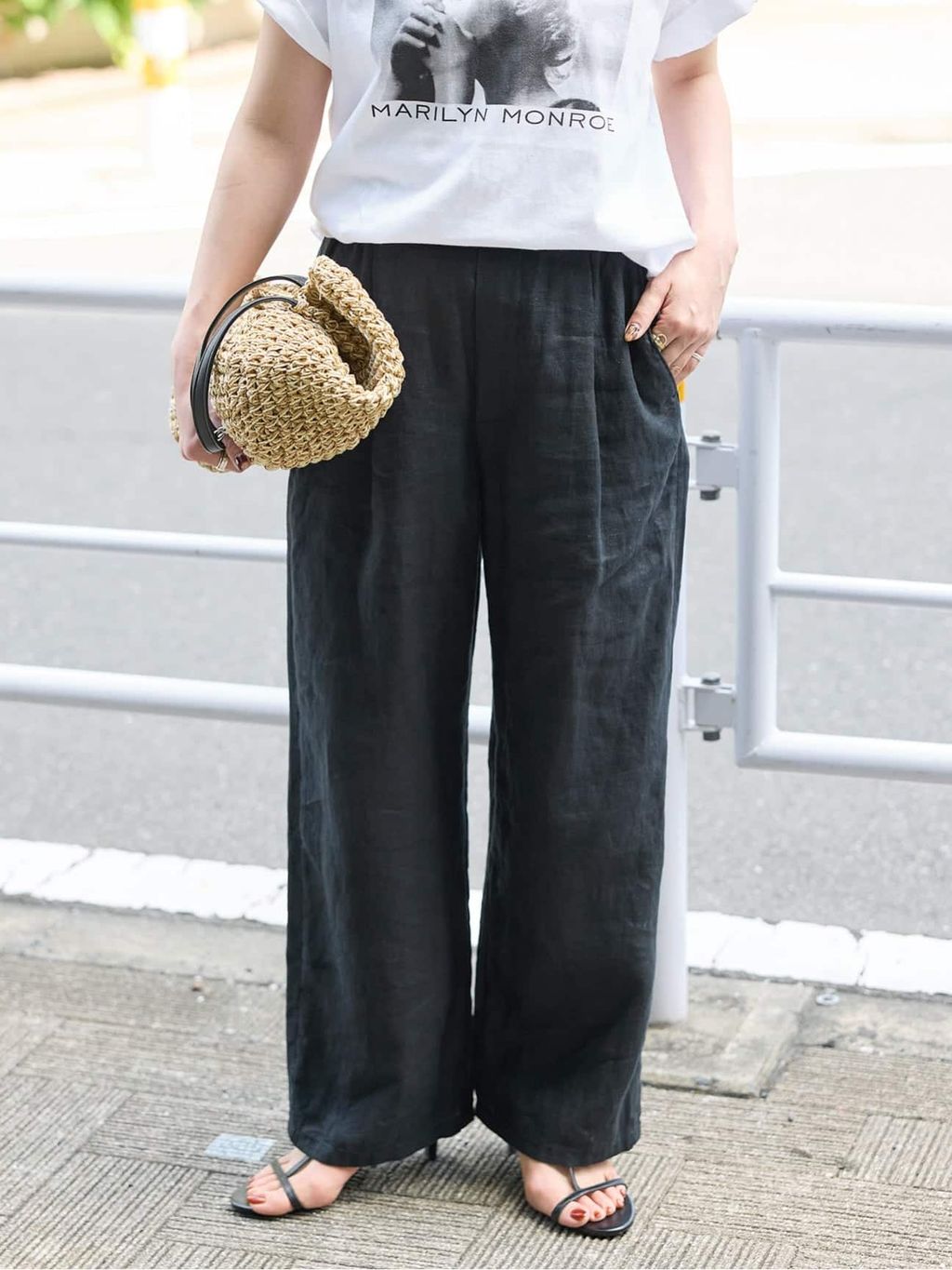 追加2》《S/Mサイズ展開》手洗い可 / フレンチリネンストレートパンツ
