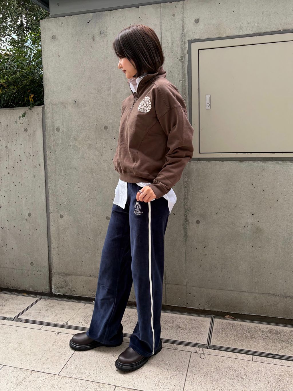 SPORTY&RICH/スポーティアンドリッチ】 NY Crest Embroidered Quarter