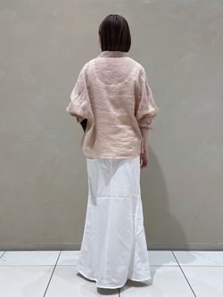 追加予約》RAMIE LYOCELL CROPPED シャツ 3のコーディネートスナップ