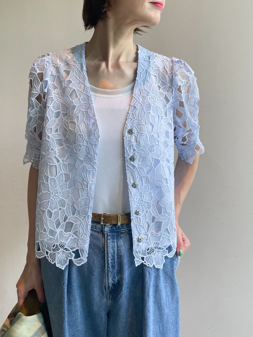 Cutwork Lace ブラウスのコーディネートスナップ（keity）｜VERMEIL