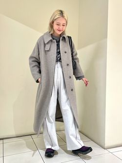 MANTECO Soutien ロングコートのコーディネートスナップ（hayashi