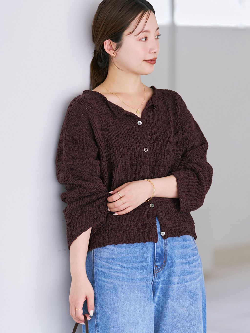 一部店舗・WEB限定追加予約》Fringe yarn カーディガン 3の